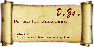 Domoszlai Zsuzsanna névjegykártya